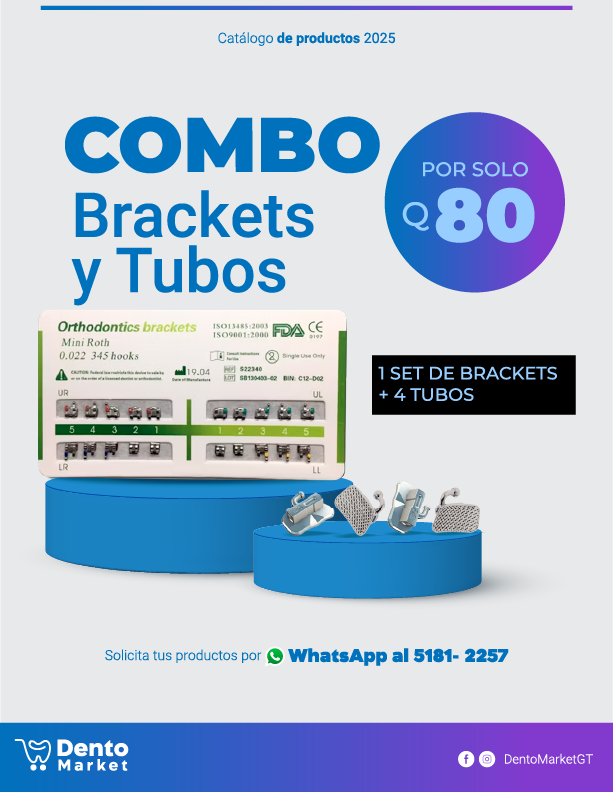 Dento Market Guatemala - Brackets Cerámicos Roth o MBT combo con tubos
